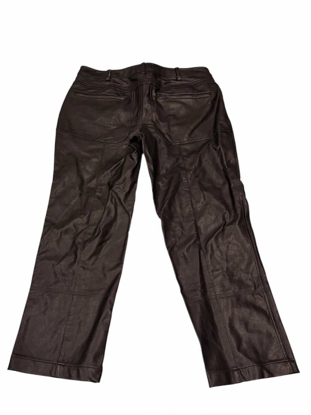Free People We the Free Shiny Black Faux Leather Pants Size 10